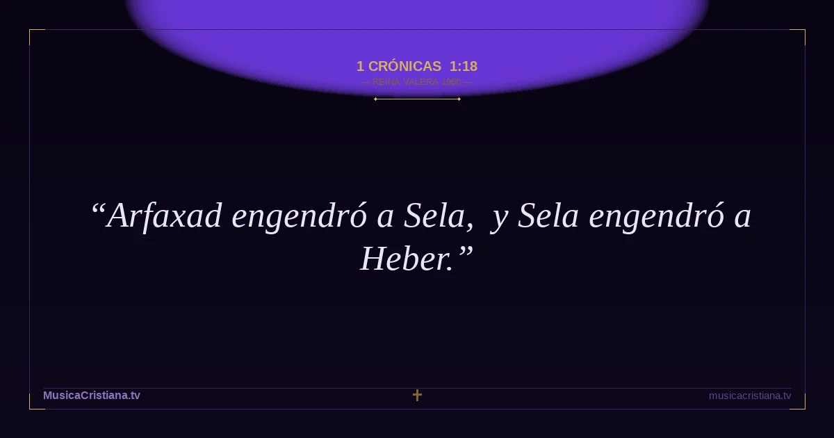 1 Crónicas 1:18 — Biblia Reina Valera 1960 — MusicaCristiana.tv