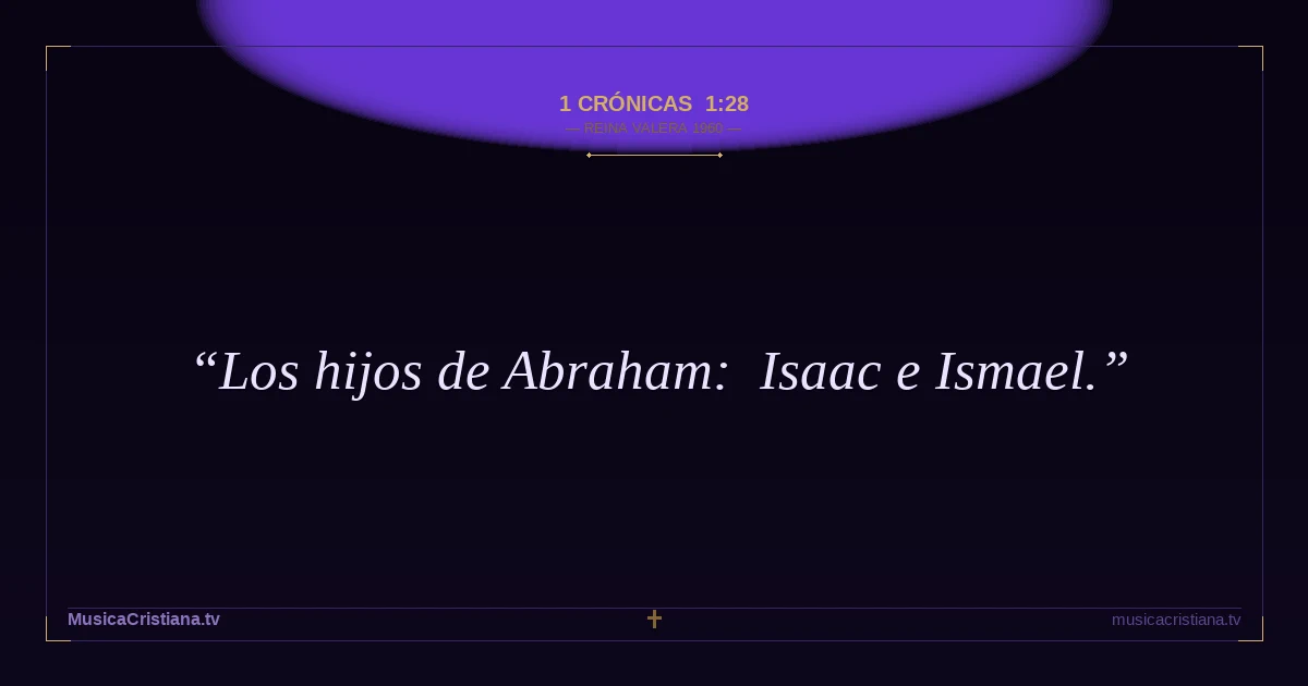 1 Crónicas 1:28 — Biblia Reina Valera 1960 — MusicaCristiana.tv
