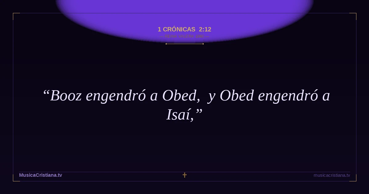 1 Crónicas 2:12 — Biblia Reina Valera 1960 — MusicaCristiana.tv