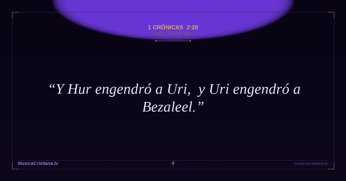 1 Crónicas 2:20 — Biblia Reina Valera 1960 — MusicaCristiana.tv