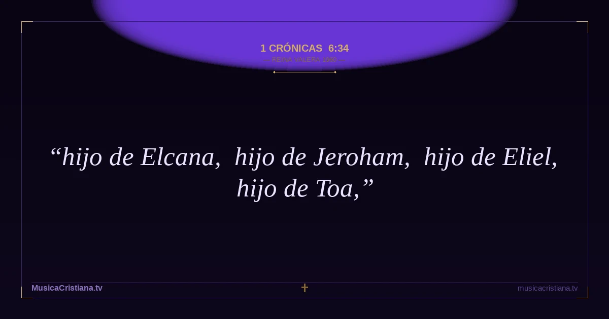 1 Crónicas 6:34 — Biblia Reina Valera 1960 — MusicaCristiana.tv