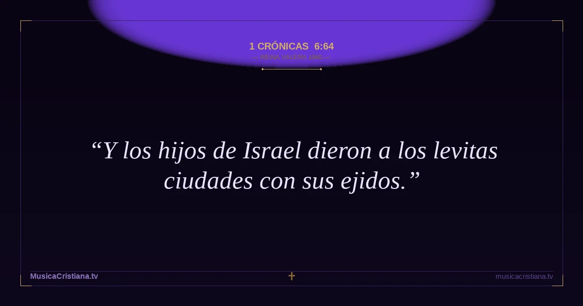 1 Crónicas 6:64 — Biblia Reina Valera 1960 — MusicaCristiana.tv