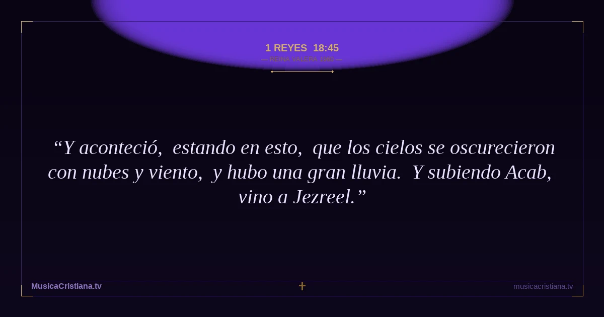 1 Reyes 18:45 — Biblia Reina Valera 1960 — MusicaCristiana.tv