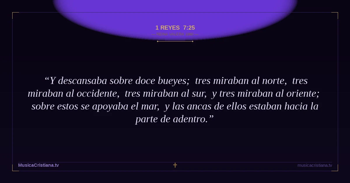 1 Reyes 7:25 — Biblia Reina Valera 1960 — MusicaCristiana.tv
