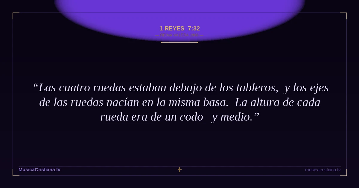 1 Reyes 7:32 — Biblia Reina Valera 1960 — MusicaCristiana.tv