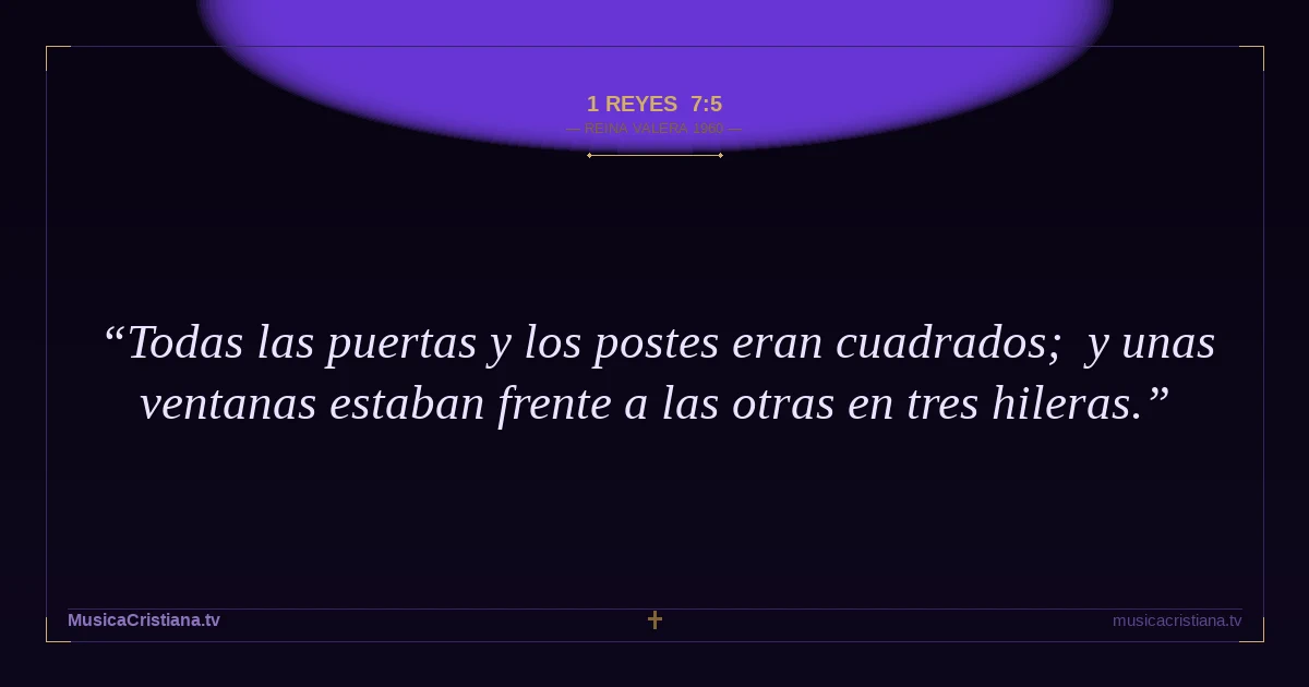 1 Reyes 7:5 — Biblia Reina Valera 1960 — MusicaCristiana.tv