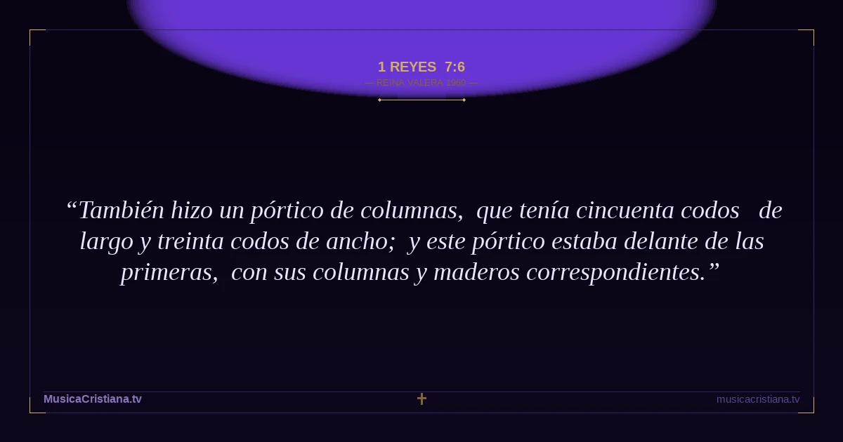 1 Reyes 7:6 — Biblia Reina Valera 1960 — MusicaCristiana.tv