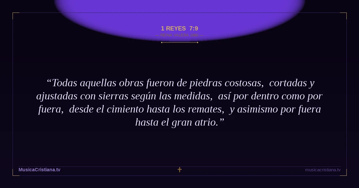1 Reyes 7:9 — Biblia Reina Valera 1960 — MusicaCristiana.tv