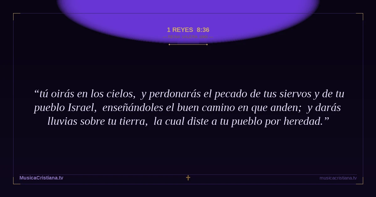 1 Reyes 8:36 — Biblia Reina Valera 1960 — MusicaCristiana.tv