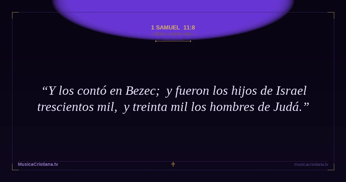 1 Samuel 11:8 — Biblia Reina Valera 1960 — MusicaCristiana.tv