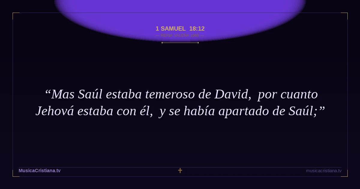 1 Samuel 18:12 — Biblia Reina Valera 1960 — MusicaCristiana.tv