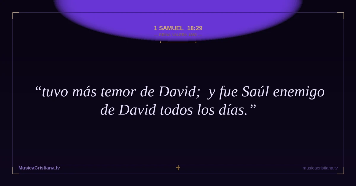1 Samuel 18:29 — Biblia Reina Valera 1960 — MusicaCristiana.tv