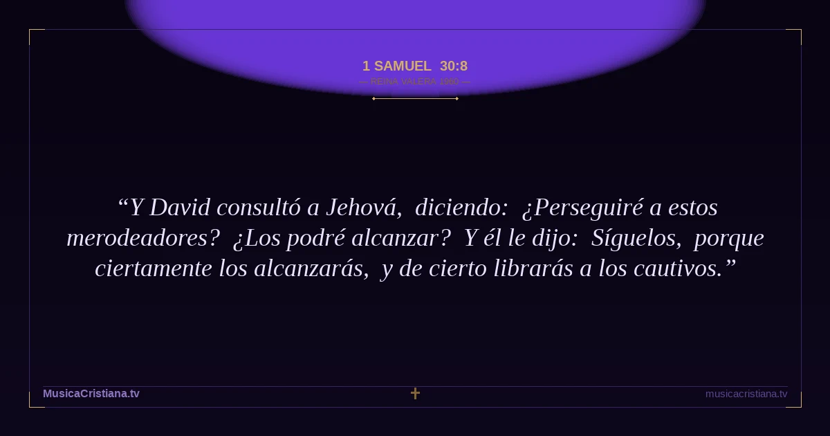 1 Samuel 30:8 — Biblia Reina Valera 1960 — MusicaCristiana.tv