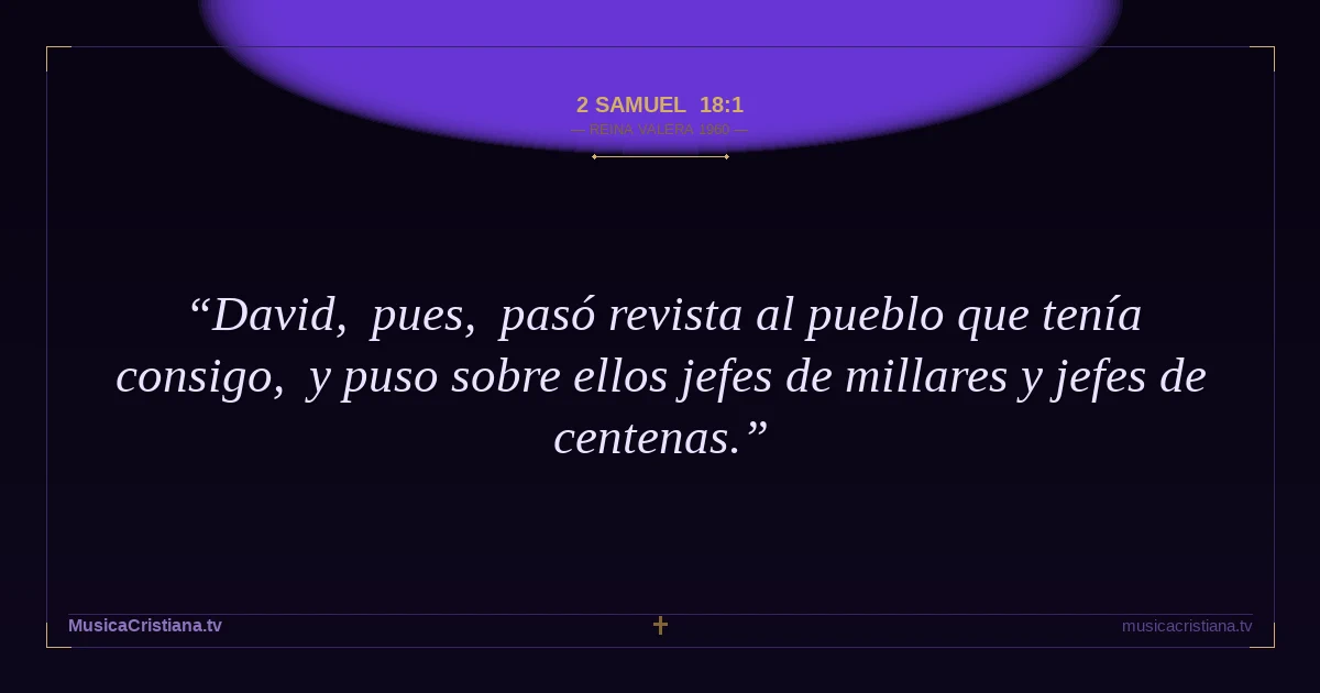 2 Samuel 18:1 — Biblia Reina Valera 1960 — MusicaCristiana.tv
