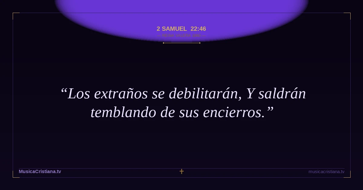 2 Samuel 22:46 — Biblia Reina Valera 1960 — MusicaCristiana.tv