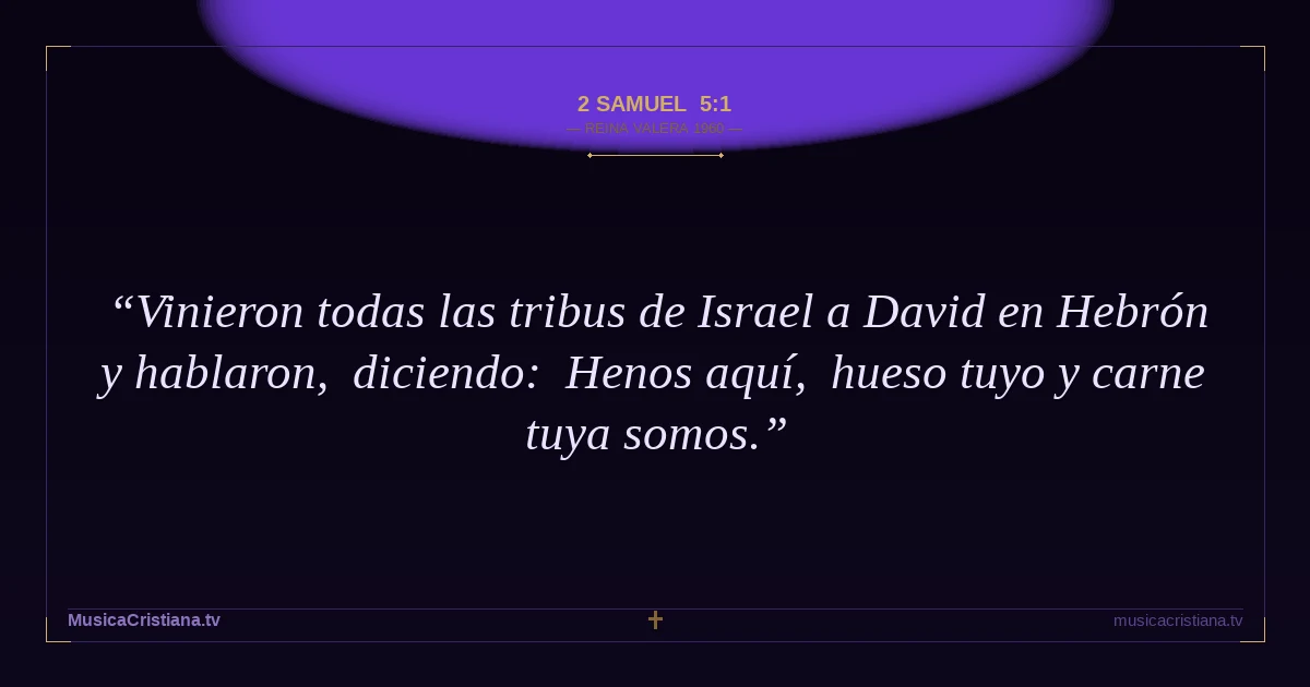 2 Samuel 5:1 — Biblia Reina Valera 1960 — MusicaCristiana.tv