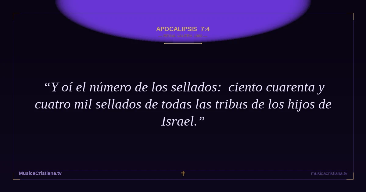 Apocalipsis 7:4 — Biblia Reina Valera 1960 — MusicaCristiana.tv