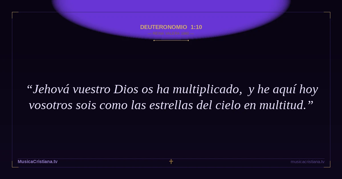 Deuteronomio 1:10 — Biblia Reina Valera 1960 — MusicaCristiana.tv