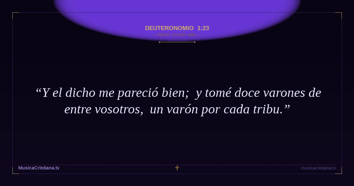 Deuteronomio 1:23 — Biblia Reina Valera 1960 — MusicaCristiana.tv