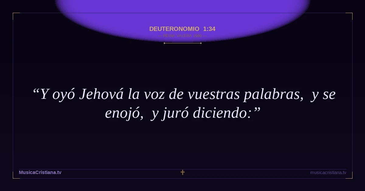 Deuteronomio 1:34 — Biblia Reina Valera 1960 — MusicaCristiana.tv