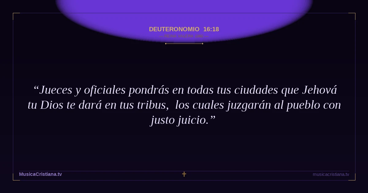 Deuteronomio 16:18 — Biblia Reina Valera 1960 — MusicaCristiana.tv