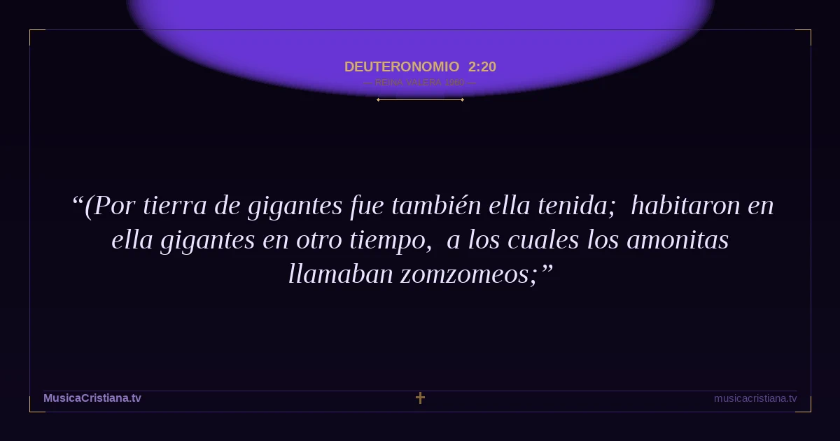 Deuteronomio 2:20 — Biblia Reina Valera 1960 — MusicaCristiana.tv
