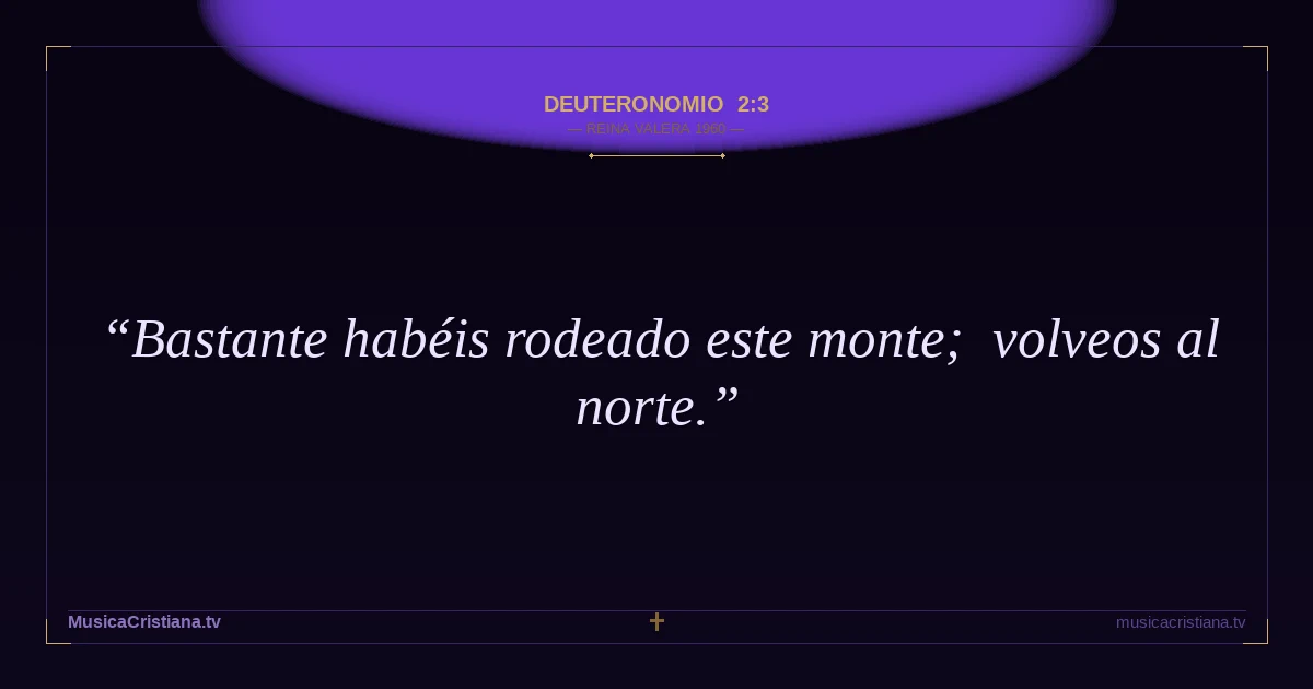 Deuteronomio 2:3 — Biblia Reina Valera 1960 — MusicaCristiana.tv