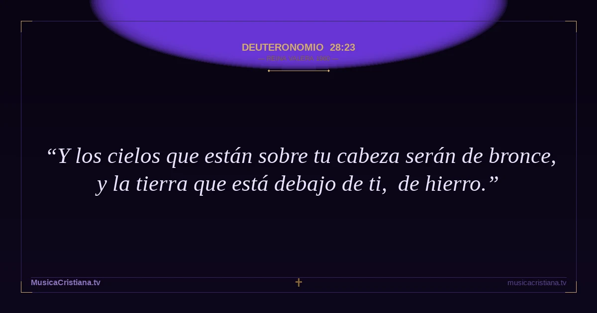 Deuteronomio 28:23 — Biblia Reina Valera 1960 — MusicaCristiana.tv