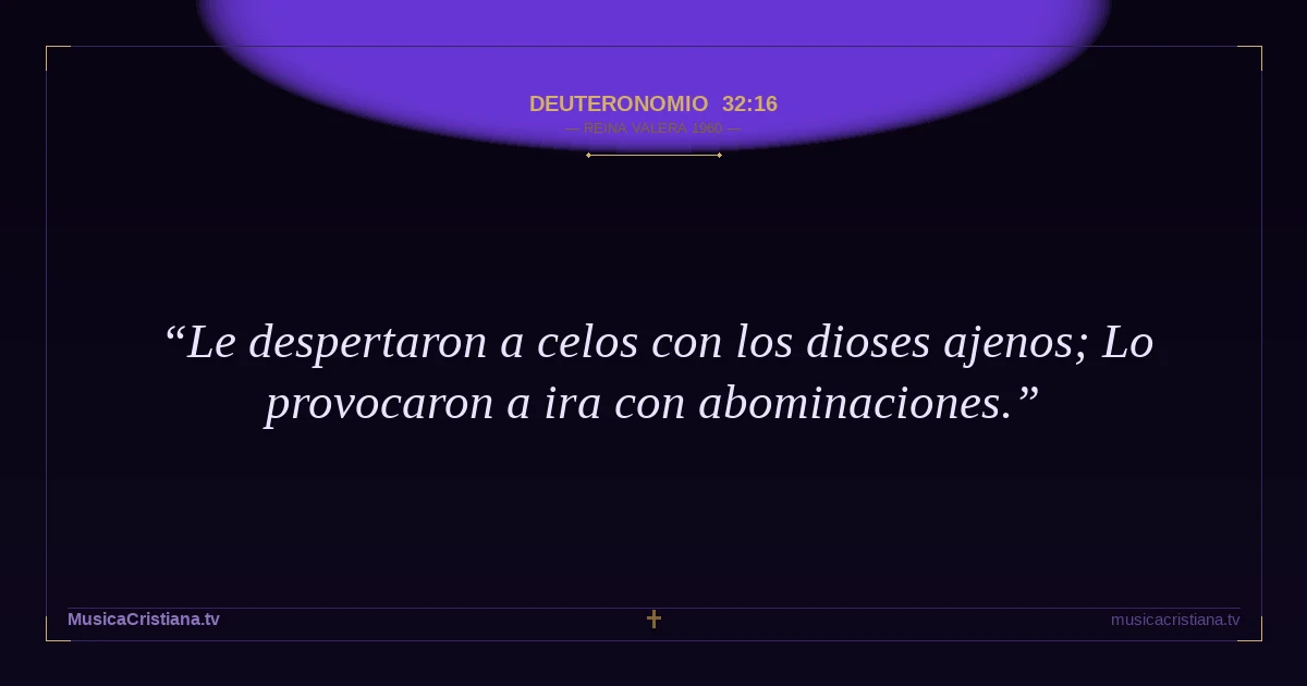 Deuteronomio 32:16 — Biblia Reina Valera 1960 — MusicaCristiana.tv