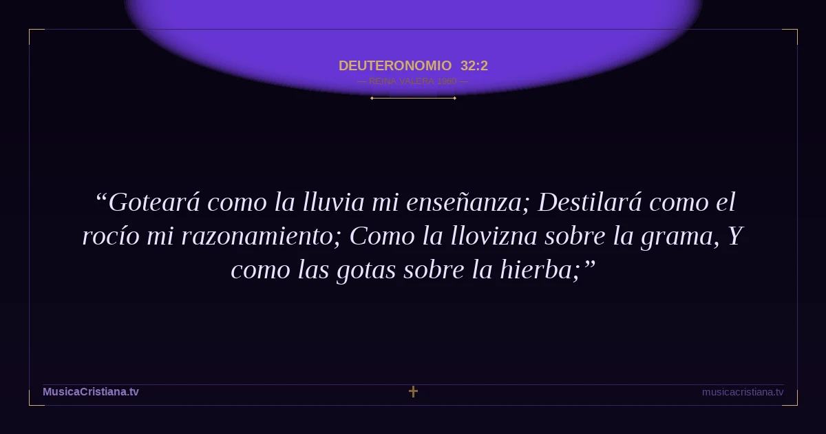 Deuteronomio 32:2 — Biblia Reina Valera 1960 — MusicaCristiana.tv