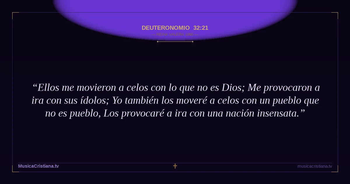 Deuteronomio 32:21 — Biblia Reina Valera 1960 — MusicaCristiana.tv