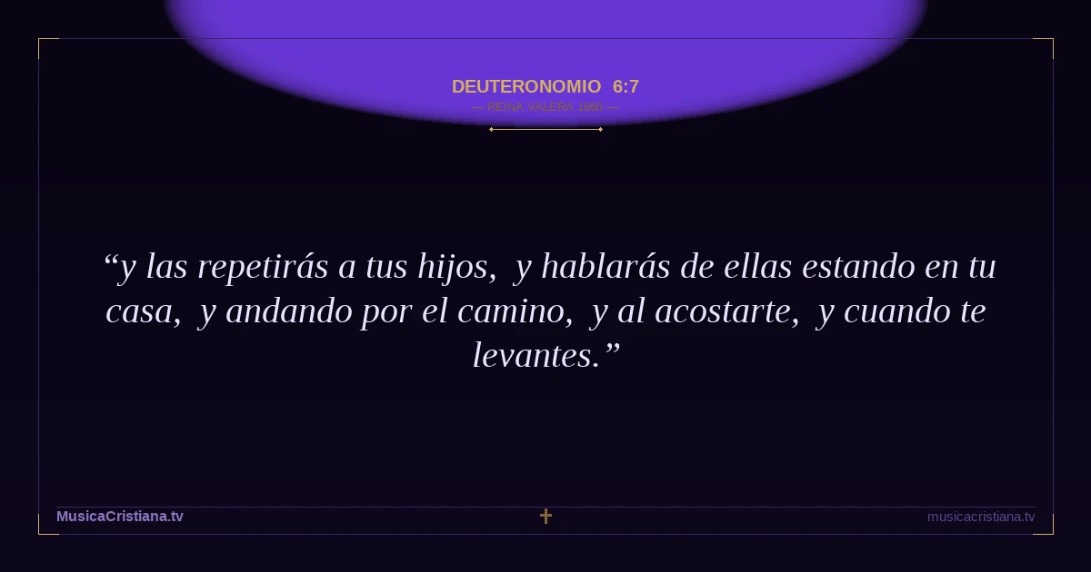 Deuteronomio 6:7 — Biblia Reina Valera 1960 — MusicaCristiana.tv