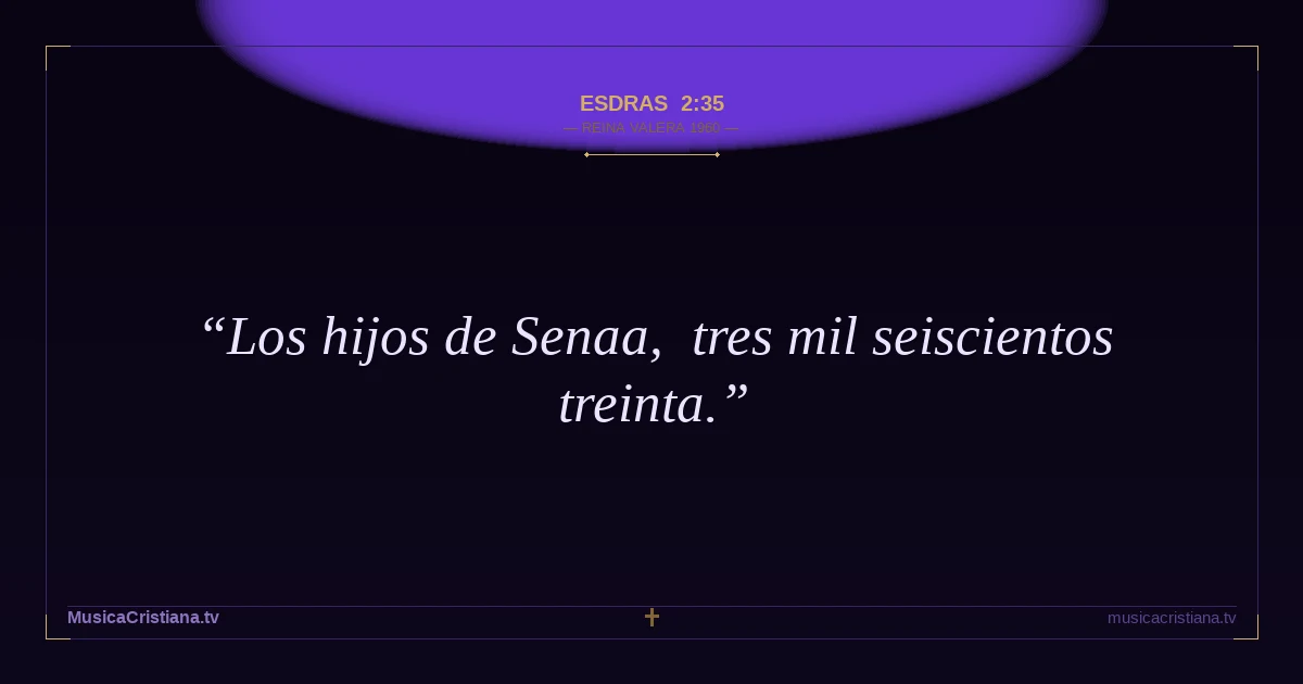 Esdras 2:35 — Biblia Reina Valera 1960 — MusicaCristiana.tv