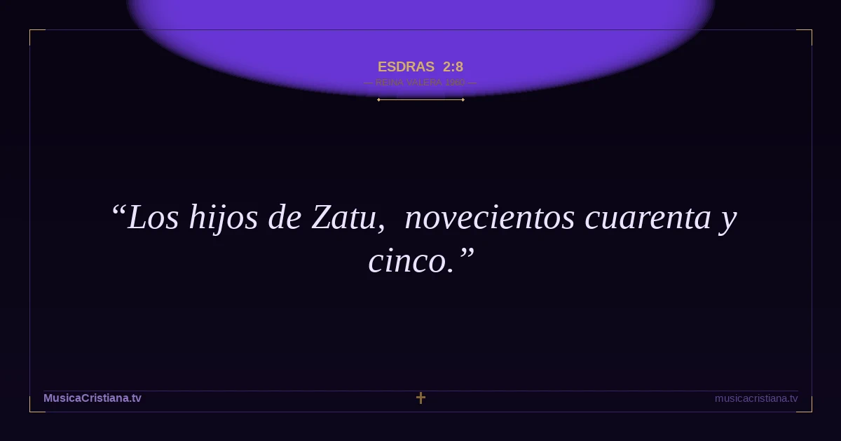 Esdras 2:8 — Biblia Reina Valera 1960 — MusicaCristiana.tv