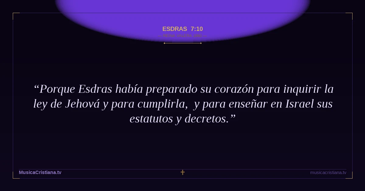 Esdras 7:10 — Biblia Reina Valera 1960 — MusicaCristiana.tv