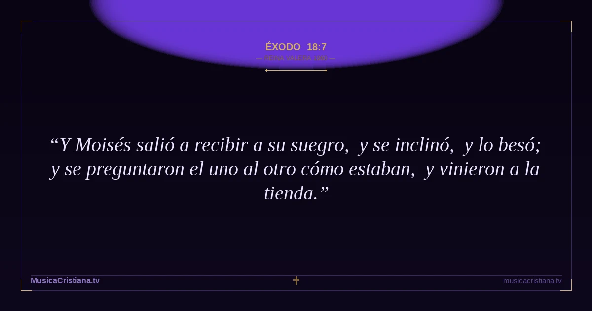 Éxodo 18:7 — Biblia Reina Valera 1960 — MusicaCristiana.tv