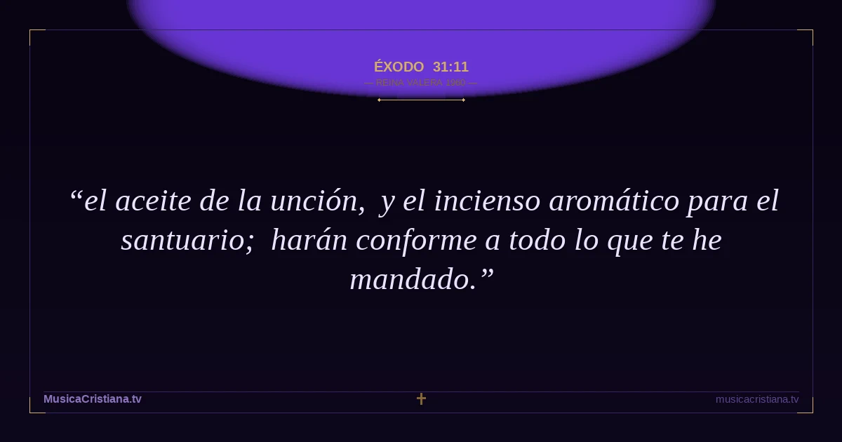 Éxodo 31:11 — Biblia Reina Valera 1960 — MusicaCristiana.tv