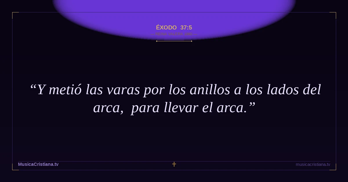 Éxodo 37:5 — Biblia Reina Valera 1960 — MusicaCristiana.tv
