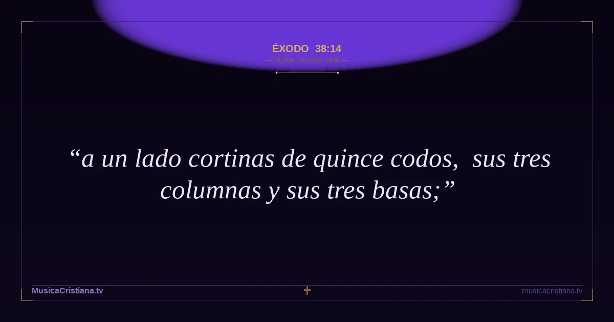 Éxodo 38:14 — Biblia Reina Valera 1960 — MusicaCristiana.tv