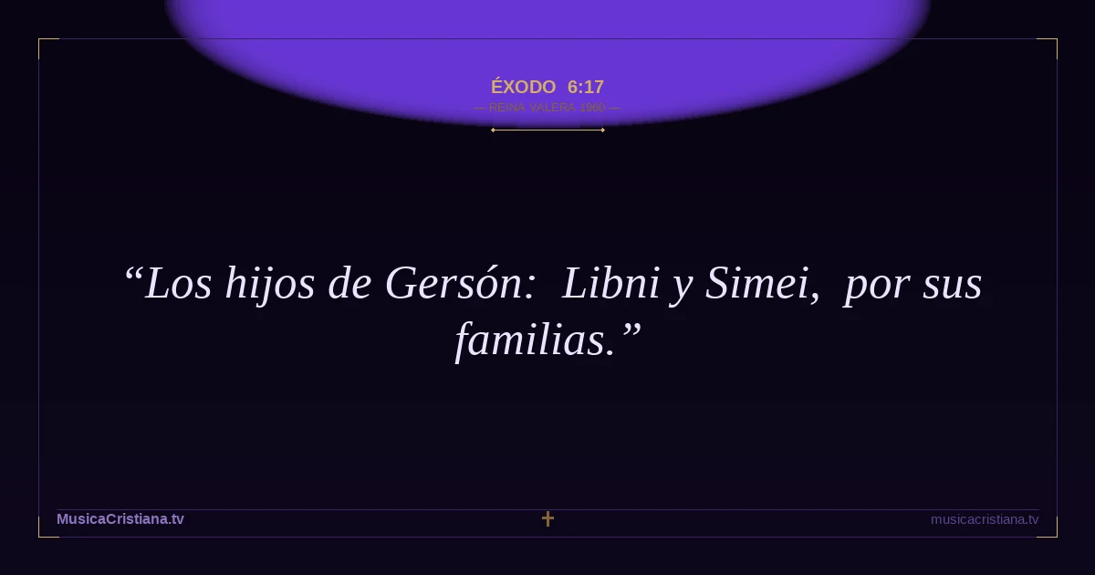 Éxodo 6:17 — Biblia Reina Valera 1960 — MusicaCristiana.tv