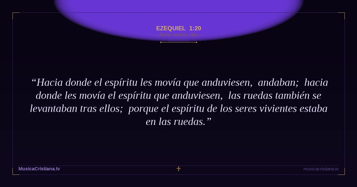 Ezequiel 1:20 — Biblia Reina Valera 1960 — MusicaCristiana.tv