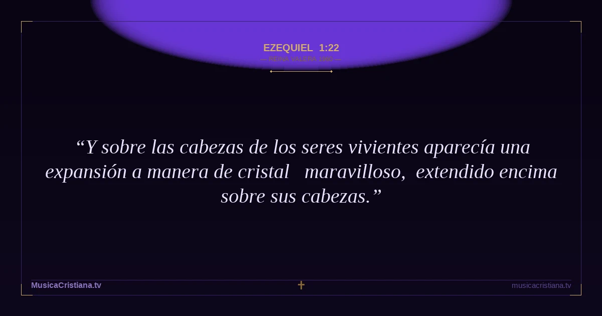 Ezequiel 1:22 — Biblia Reina Valera 1960 — MusicaCristiana.tv