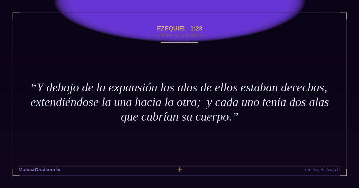 Ezequiel 1:23 — Biblia Reina Valera 1960 — MusicaCristiana.tv