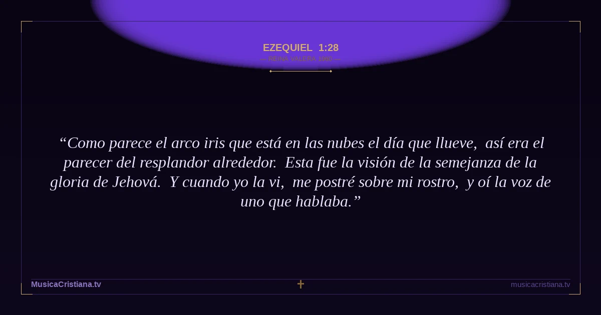 Ezequiel 1:28 — Biblia Reina Valera 1960 — MusicaCristiana.tv