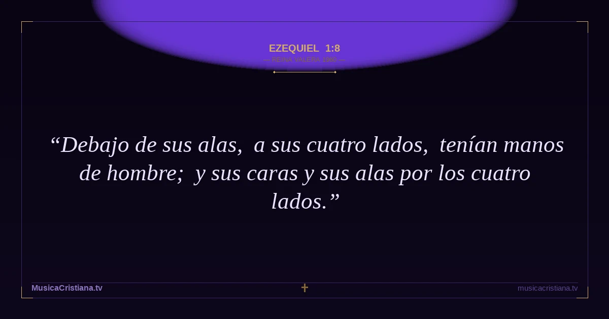Ezequiel 1:8 — Biblia Reina Valera 1960 — MusicaCristiana.tv
