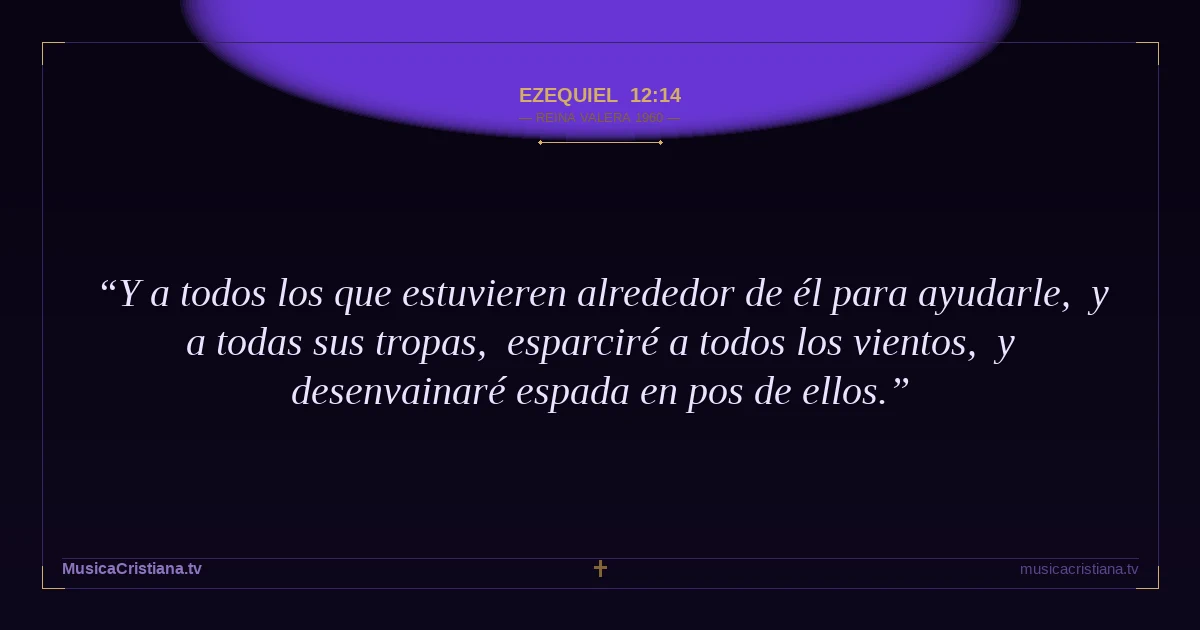 Ezequiel 12:14 — Biblia Reina Valera 1960 — MusicaCristiana.tv