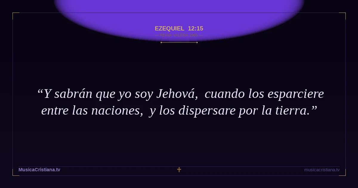 Ezequiel 12:15 — Biblia Reina Valera 1960 — MusicaCristiana.tv