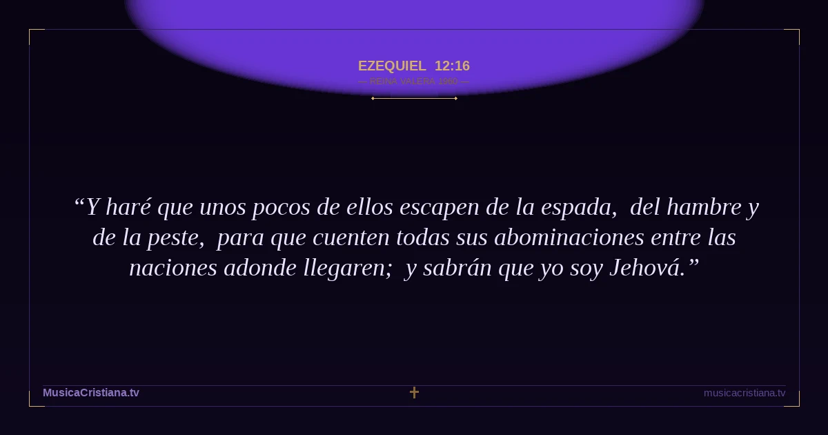 Ezequiel 12:16 — Biblia Reina Valera 1960 — MusicaCristiana.tv