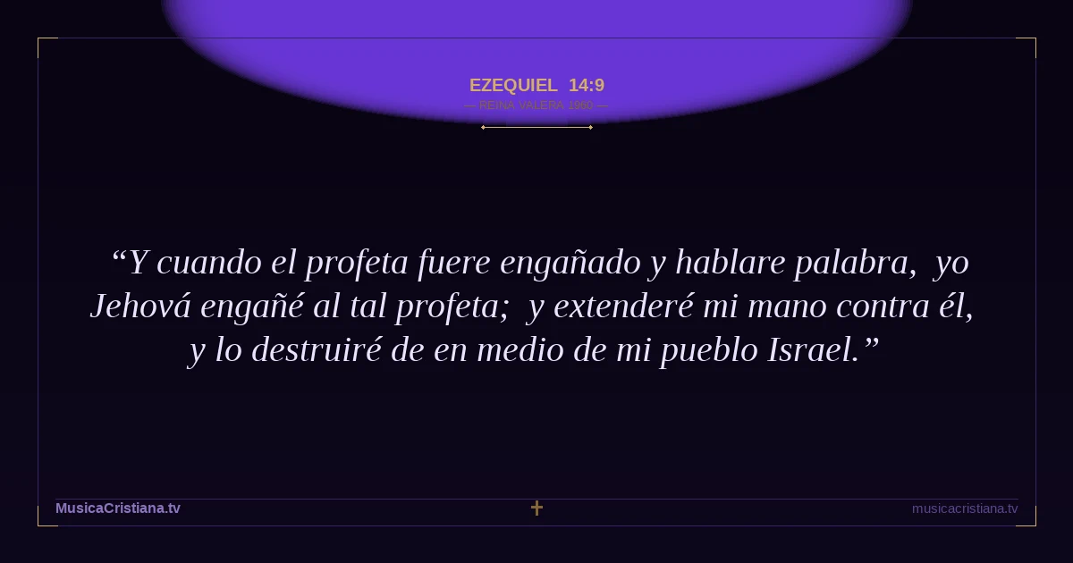 Ezequiel 14:9 — Biblia Reina Valera 1960 — MusicaCristiana.tv