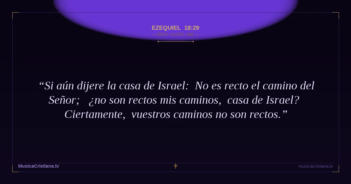 Ezequiel 18:29 — Biblia Reina Valera 1960 — MusicaCristiana.tv